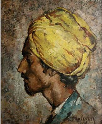 Sample artwork by Denes De Holesch (1910 - 1983), known for portrait and equestrian genre painting - View similar artists and auction records